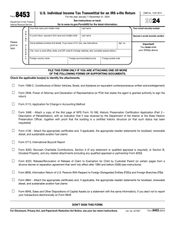 8453 - 8453 Tax Form for 2025