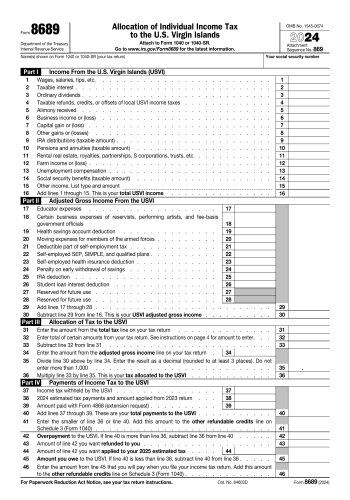 8689 - 8689 Tax Form for 2025