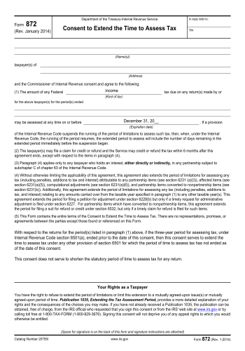 872 - 872 Tax Form for 2025