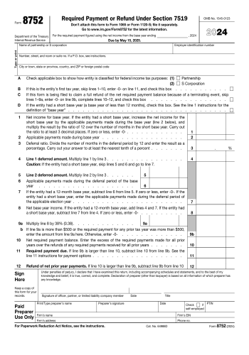 8752 - 8752 Tax Form for 2025