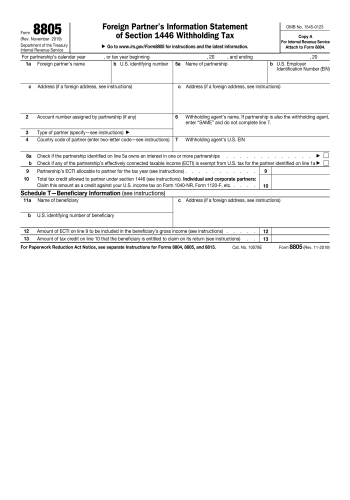 8805 - 8805 Tax Form for 2025