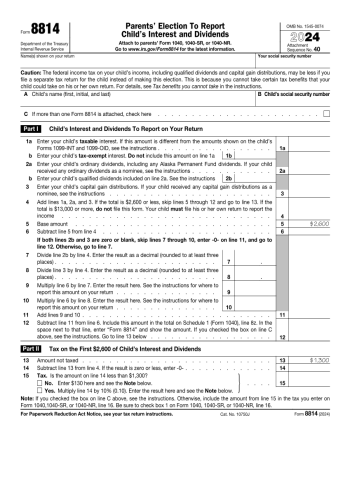 8814 - 8814 Tax Form for 2025
