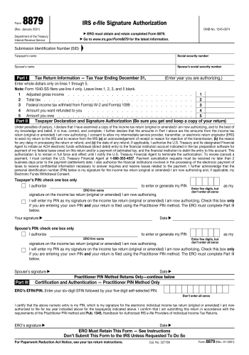 8879 - 8879 Tax Form for 2025