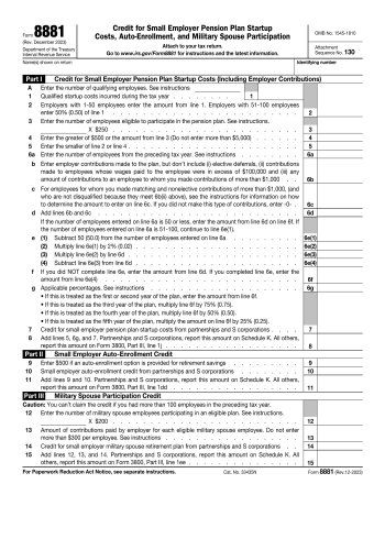8881 - 8881 Tax Form for 2025