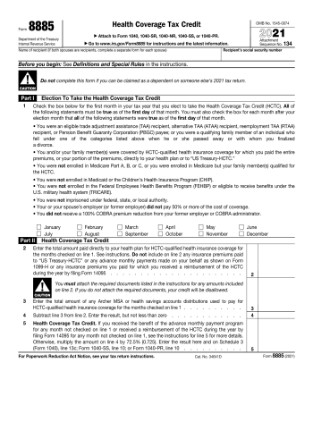 8885 - 8885 Tax Form for 2025
