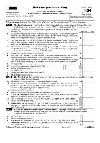 8889 - 8889 Tax Form for 2025
