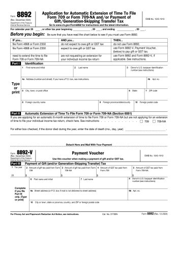 8892 - 8892 Tax Form for 2025