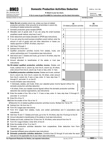 8903 - 8903 Tax Form for 2025