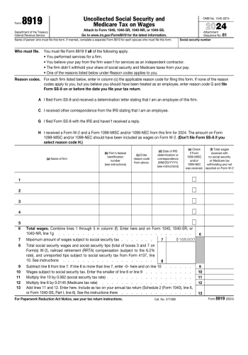8919 - 8919 Tax Form for 2025