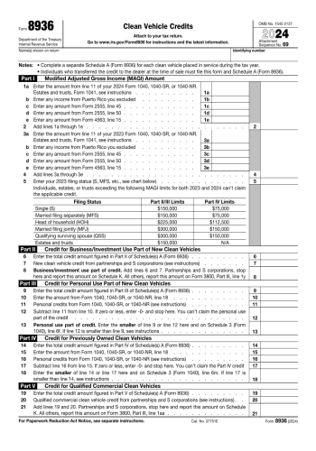 8936 - 8936 Tax Form for 2025