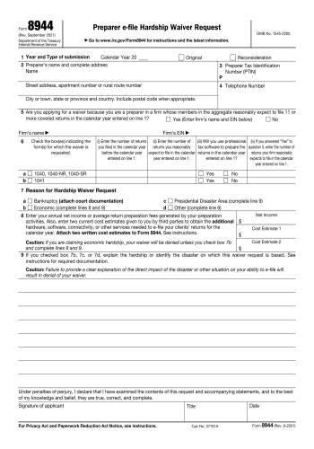 8944 - 8944 Tax Form for 2025
