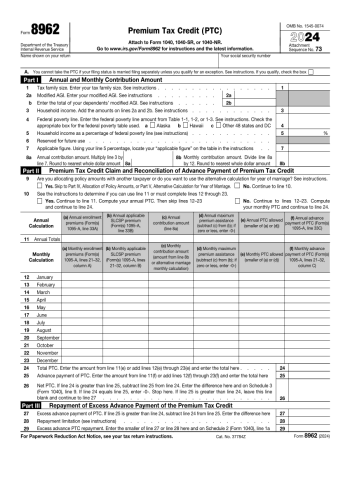 8962 - 8962 Tax Form for 2025