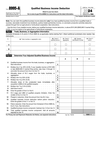 8995-A - 8995-A Tax Form for 2025