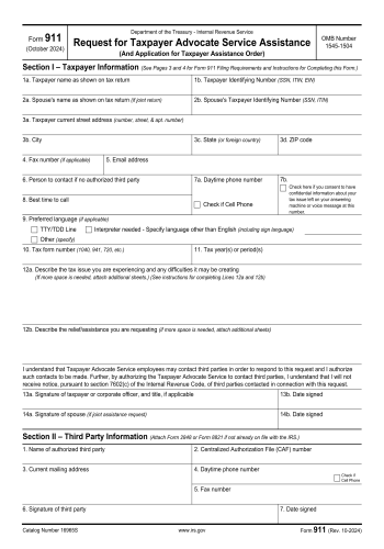 911 - 911 Tax Form for 2025