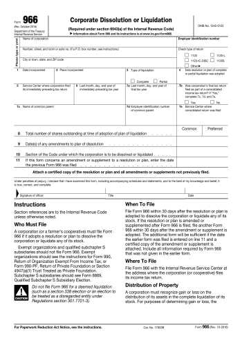 966 - 966 Tax Form for 2025