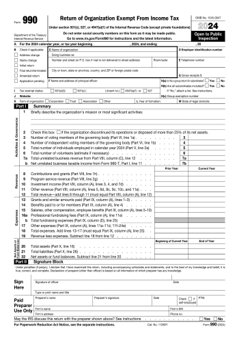 990 - 990 Tax Form for 2025