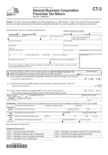 CT-3 - CT-3 Tax Form for 2025