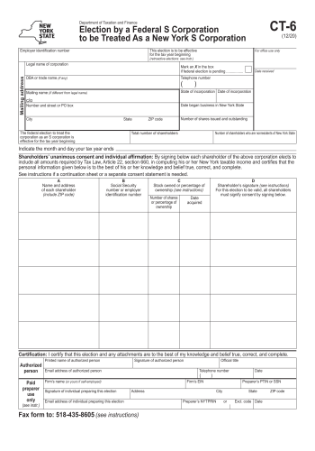 CT-6 - CT-6 Tax Form for 2025