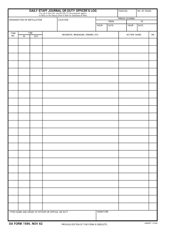 DA 1594 - DA 1594 Tax Form for 2025
