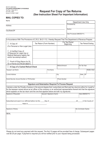 DR 5714 - DR 5714 Tax Form for 2025