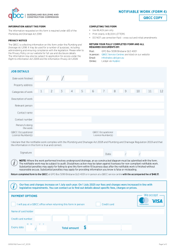 Form 4 (QBCC) - Form 4 (QBCC) Tax Form for 2025