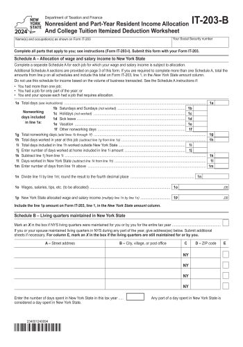 IT-203-B - IT-203-B Tax Form for 2025