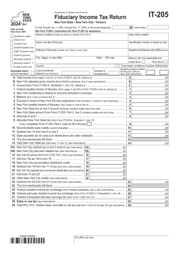 IT-205 - IT-205 Tax Form for 2025