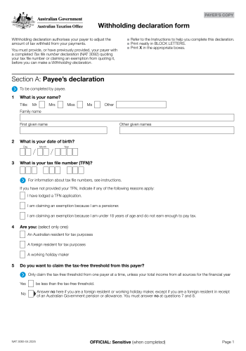 NAT 3093 - NAT 3093 Form for 2025