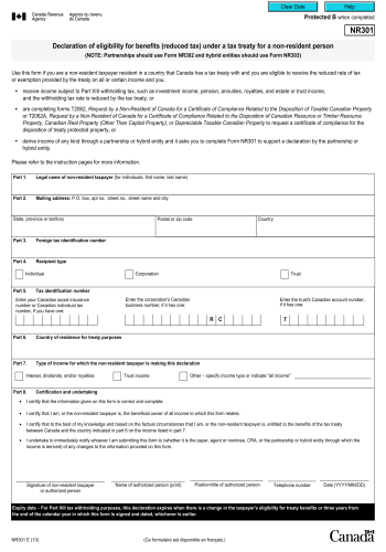 NR301 - NR301 Tax Form for 2025