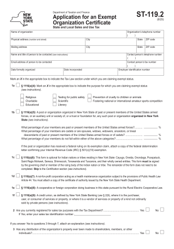 ST-119.2 - ST-119.2 Tax Form for 2025