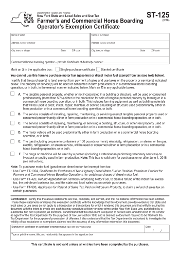 ST-125 - ST-125 Tax Form for 2025