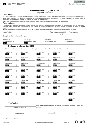 T1198 - T1198 Tax Form for 2025