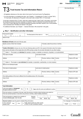 T3RET - T3RET Tax Form for 2025