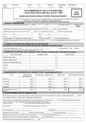 TC201 - TC201 Tax Form for 2025
