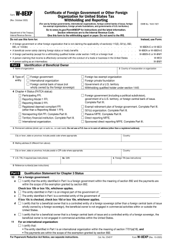 W-8EXP - W-8EXP Tax Form for 2025