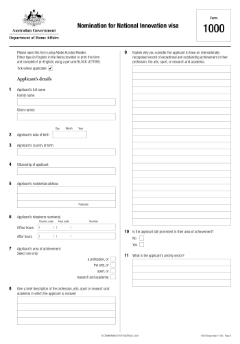 1000 - 1000 Form for 2025