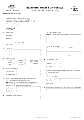 1022 - 1022 Form for 2025
