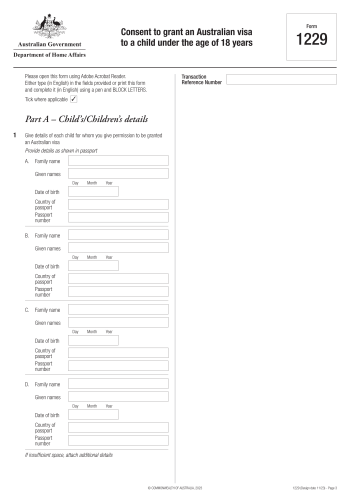 1229 - 1229 Form for 2025