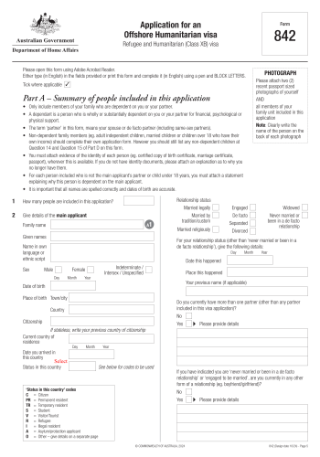 842 - 842 Form for 2025