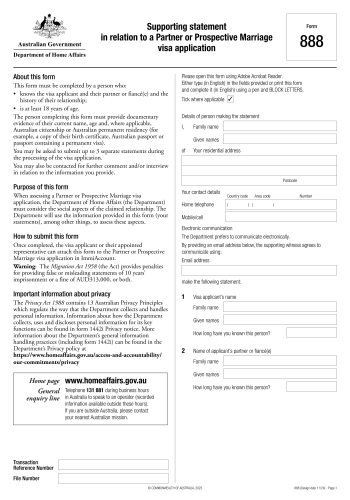 888 - 888 Form for 2025