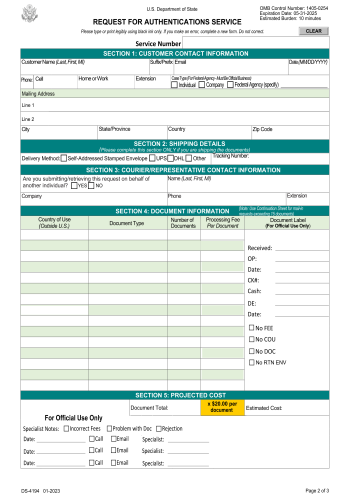 DS 4194 - DS 4194 Form for 2025