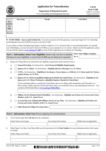 I-485 - I-485 Form for 2025