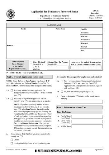 I-821 - I-821 Form for 2025