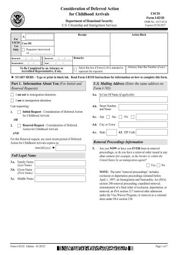 I-821D - I-821D Form for 2025