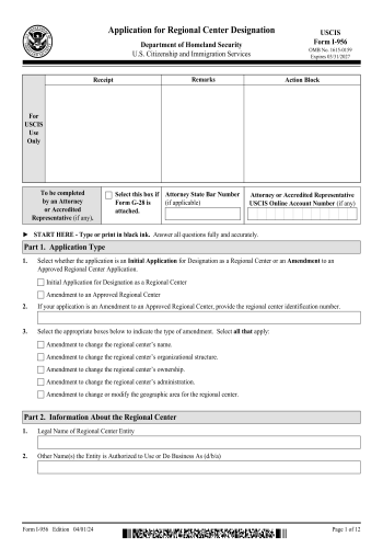 I-956 - I-956 Form for 2025