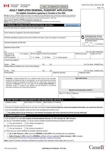 PPTC 054 - PPTC 054 Form for 2025